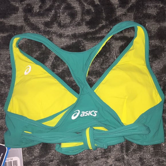 ASICS teal/lemon bikini top - Picture 5 of 7